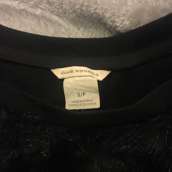 Club Monaco Faux Fur Sweatshirt - Picture 3 of 4